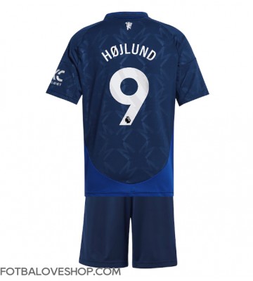 Manchester United Rasmus Hojlund #9 Dětské Venkovní Dres 2024-25 Krátký Rukáv (+ trenýrky)